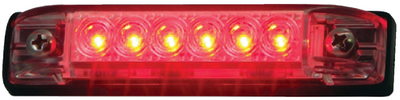 LED SLIMLINE STRIP 4 IN RED